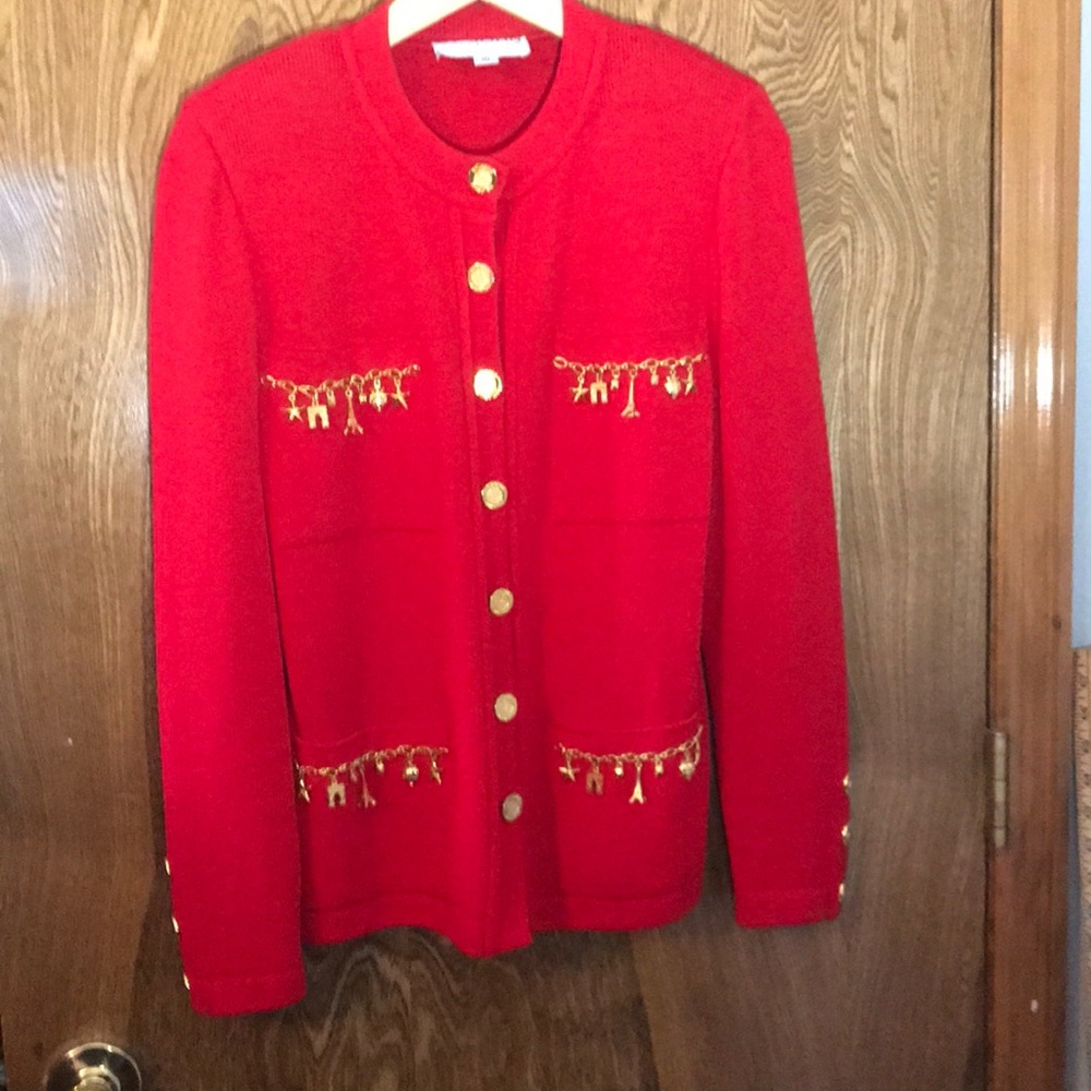 St. John Evening Marie Gray suit Paris charms 10 - Picture 3 of 14